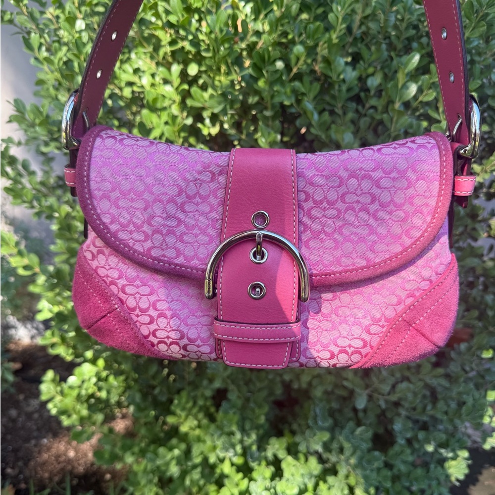 Coach Red and Pink Women's Shoulder Bag